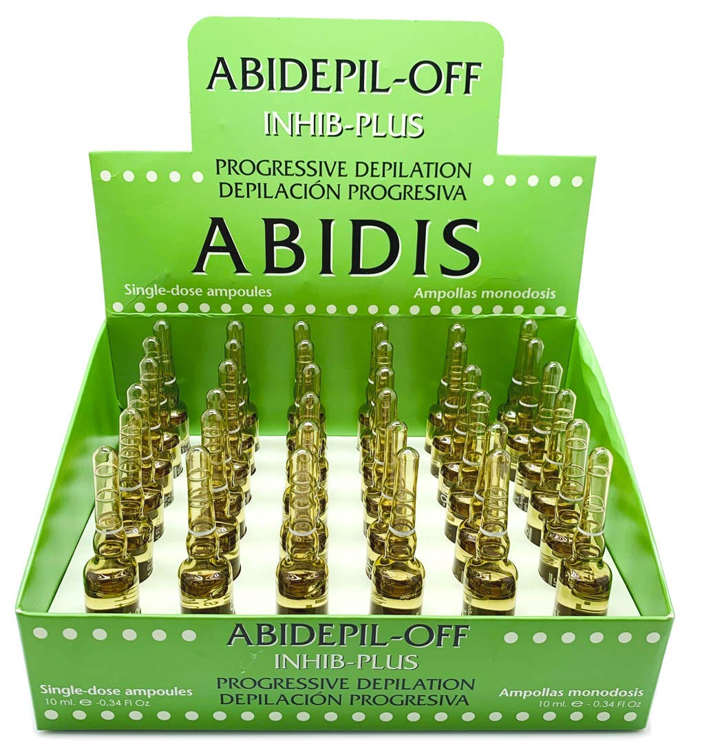 Ampollas retardadoras del crecimiento y debilitadoras del vello ABIDEPIL-OFF expositor 36 unidades monouso 10ml