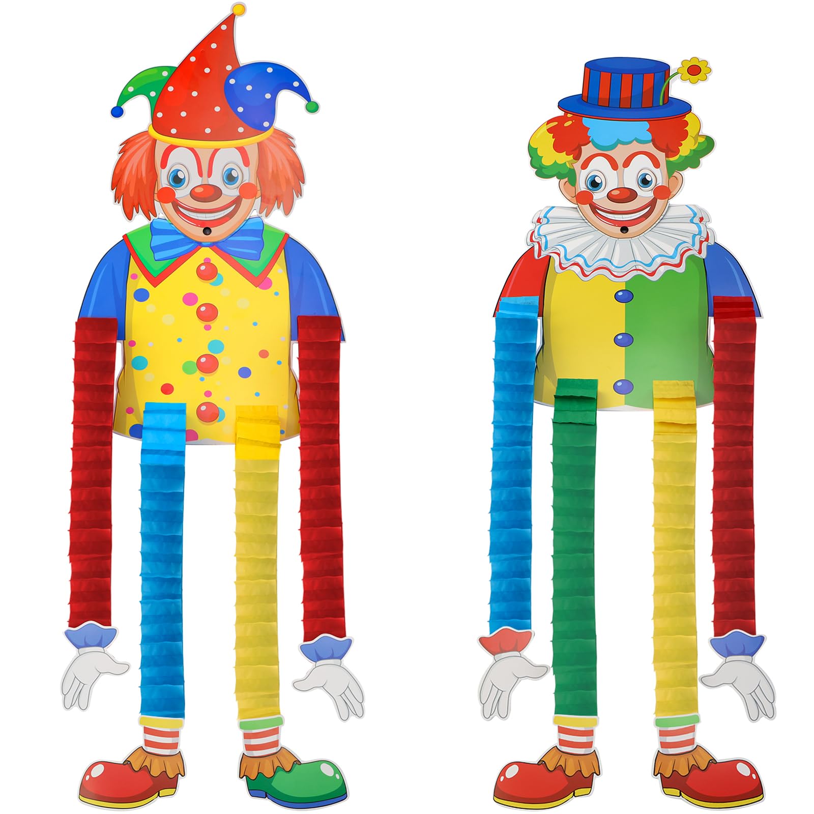 Mumjooyi Décoration de Clown Bannière Suspendue 2 Pièces pour Carnaval Mardi Gras