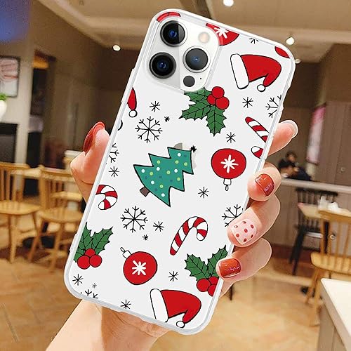 Miniatura 2 de LCHULLE Compatible con iPhone 15 Pro - Funda de Navidad de Santa Claus, diseño transparente transparente para mujeres, hombres y niños, funda
