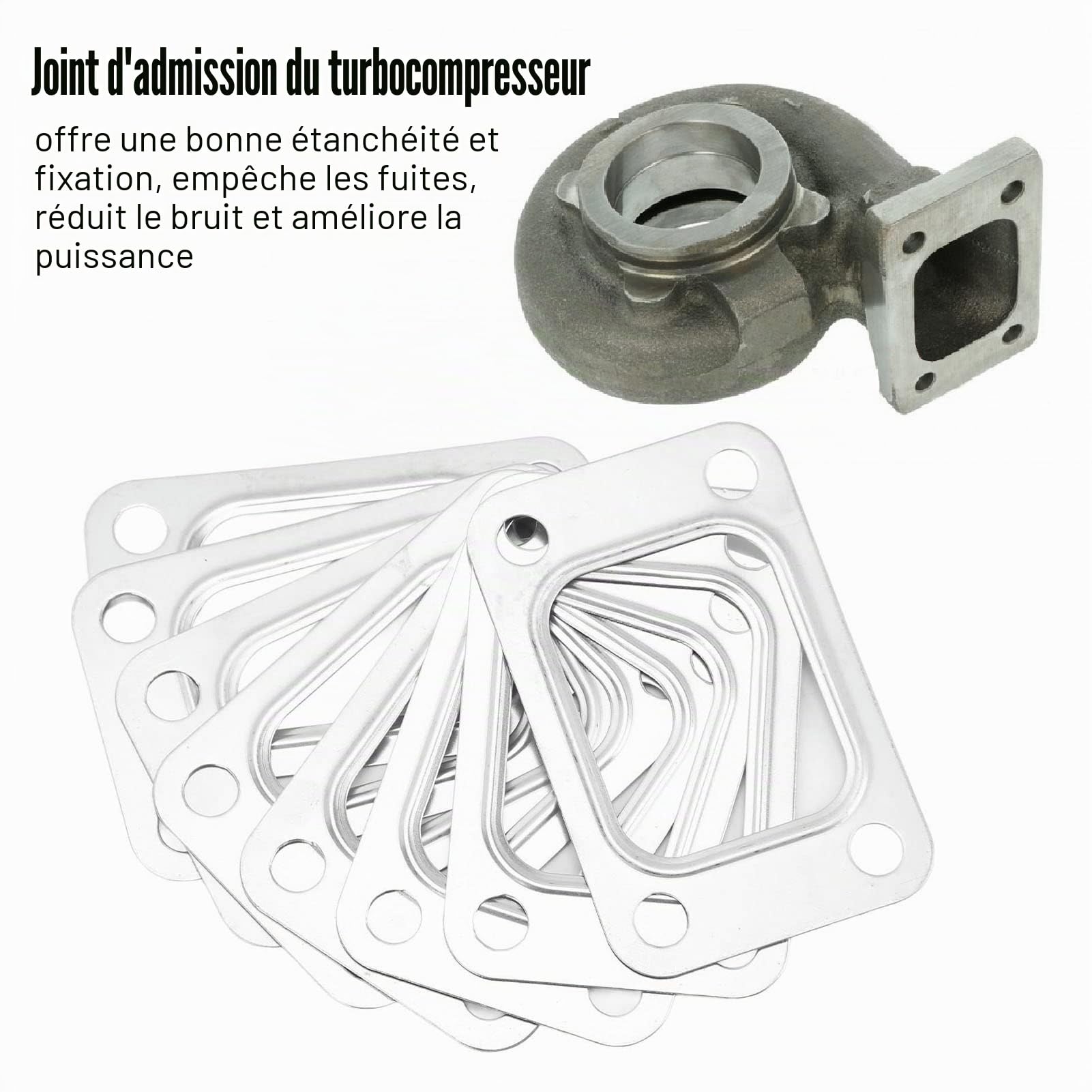 Lot de 10 Joints de Collecteur D'admission Turbo pour Garrett T25 T28 GT25 GT28 de Collecteur D'admission Turbo Joint en Acier Inoxydable Turbo Turbocompresseur Joint de