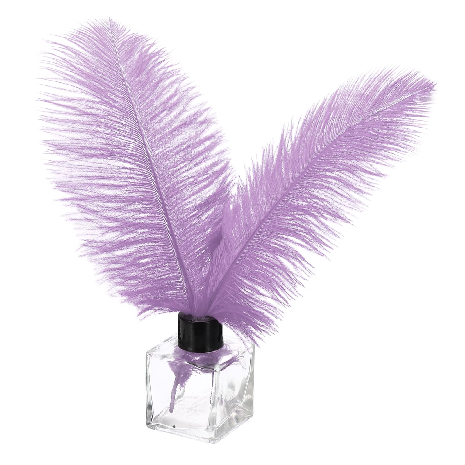 PATIKIL 30 Pcs Natural Ostrich Feathers Bulk 8-10 Inch/ 20-25 cm Large Ostrich Feathers for Crafts Home Decoration Wedding Party Vase Decor (Light Purple)