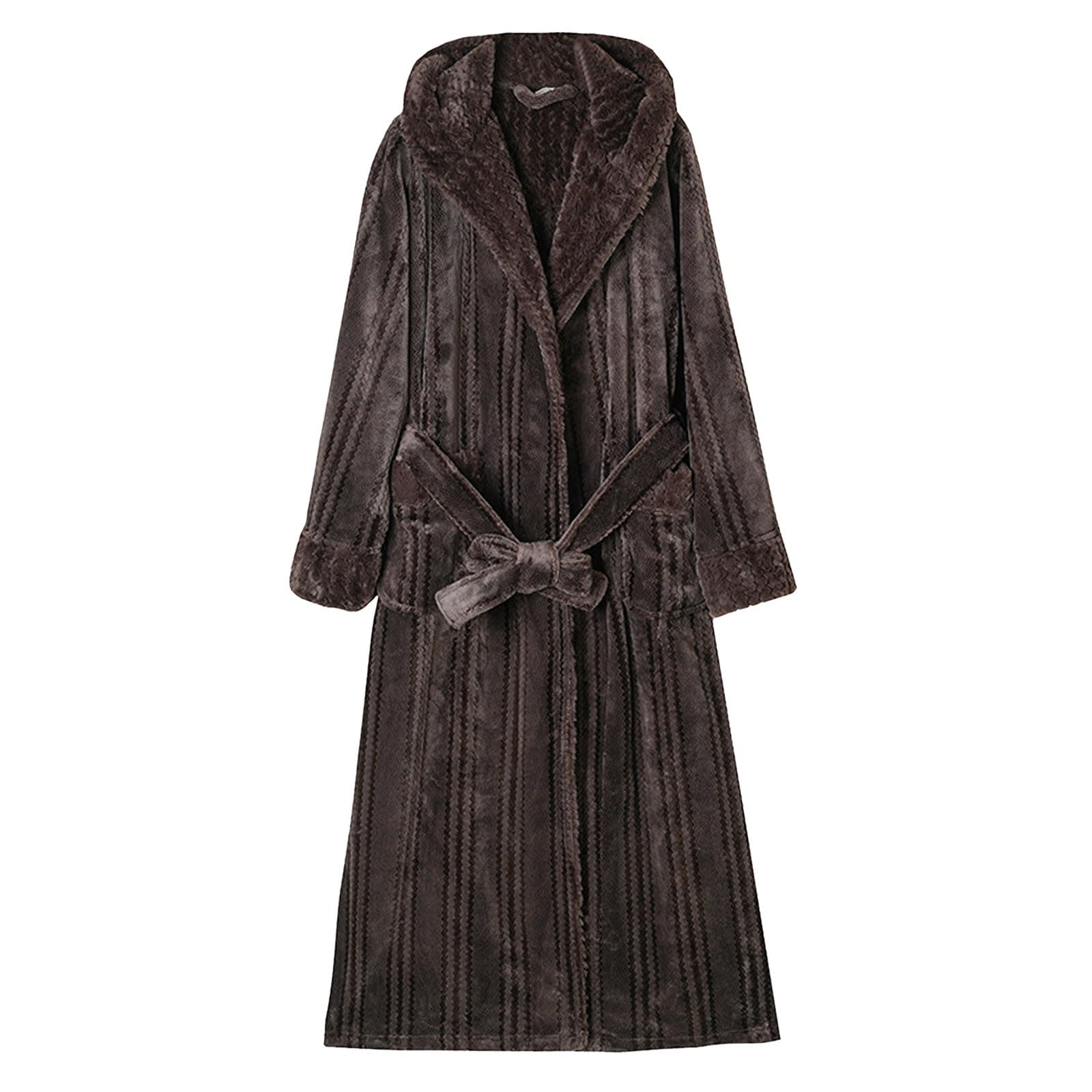 Genérico Albornoz Otoño Invierno Talla Grande Parejas Vellón Pijama Hombre Ropa Casa Camisón Largo