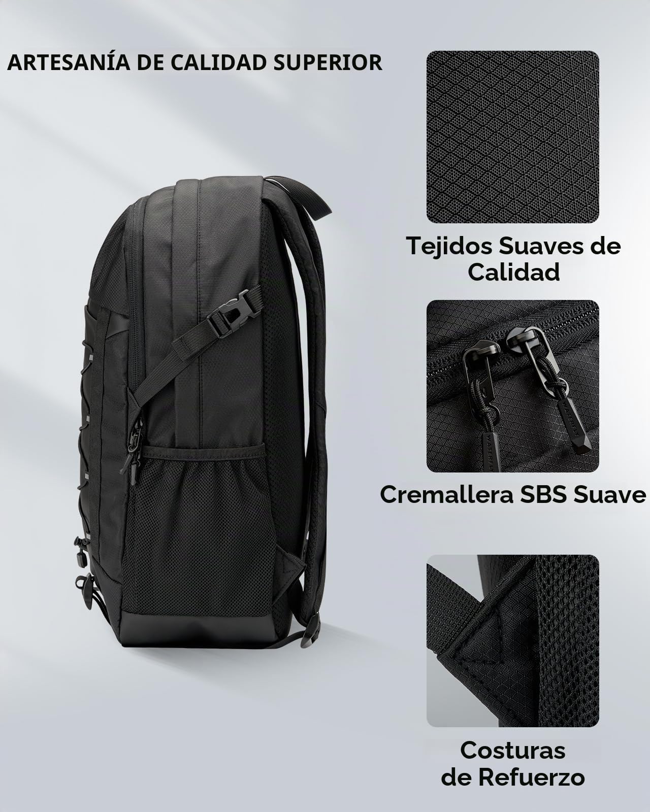 Waterfly Mochila Senderismo 25L Trekking Ligera | para hombre y mujer, gran capacidad, hebilla de pecho extraíble, excursiones, viajes, camping