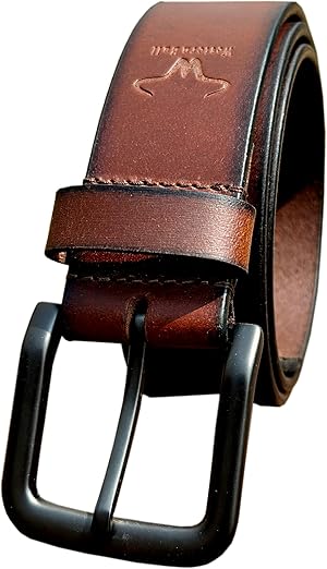 Western Bull Genuine Leather Belt for Men, 1–1.2'' with Classic Buckle ideal for daily wear with trouser & casual outfit (MEDIUM) at Amazon Men’s Clothing store