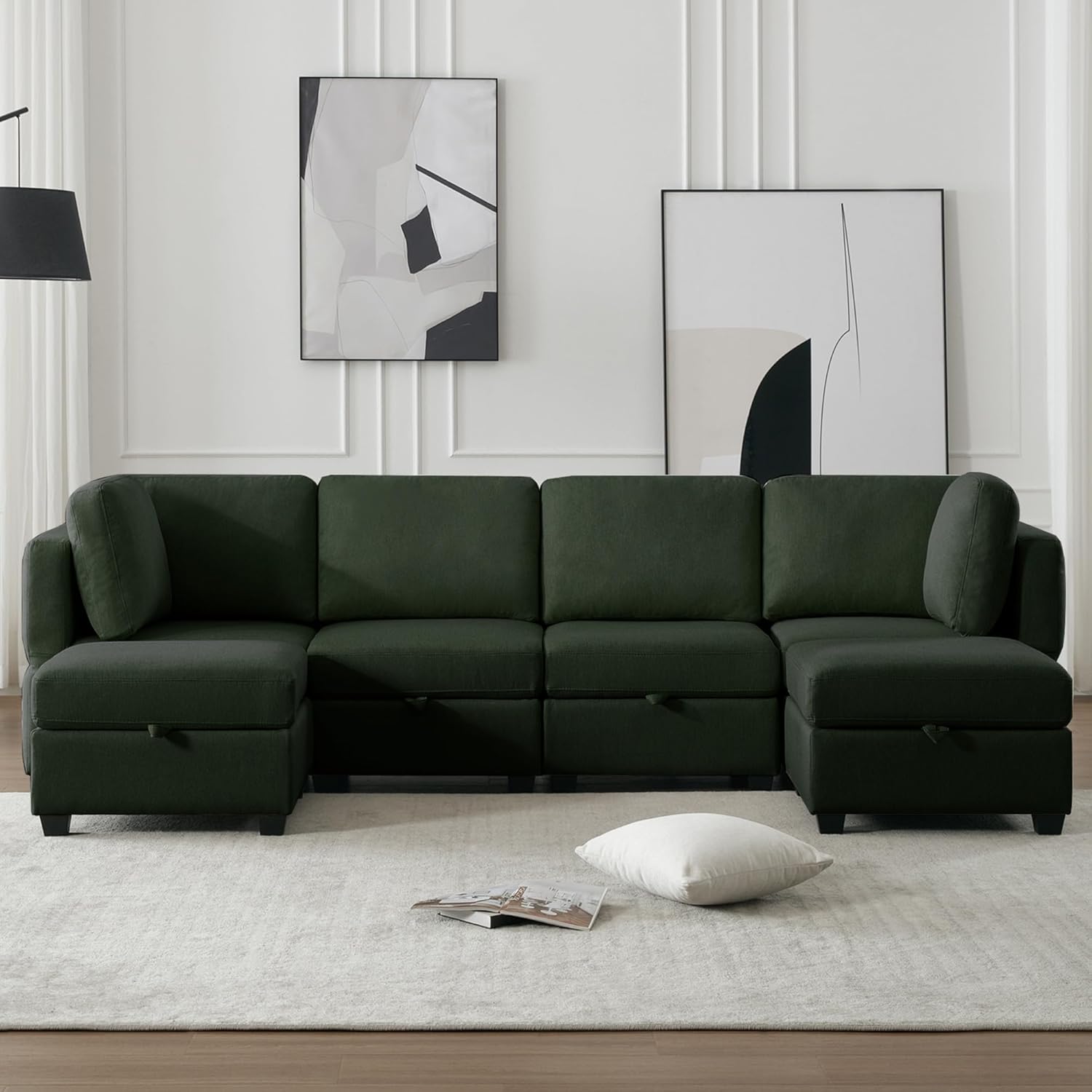 Ravy Concept Modular Sectional Sofa, Convertible 6 Seat