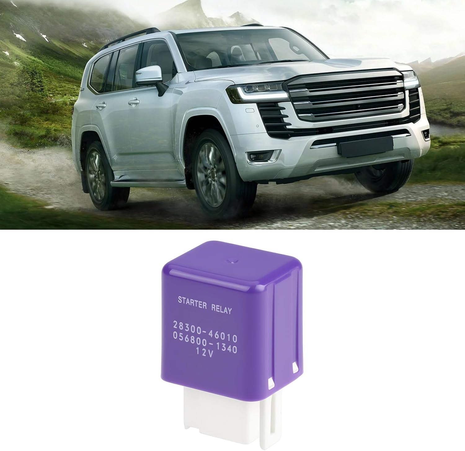 eMagTech 2Pcs 12V 4Pin Starter Relay 28300-46010 056800-1340 Compatible with Toyota Land Cruiser