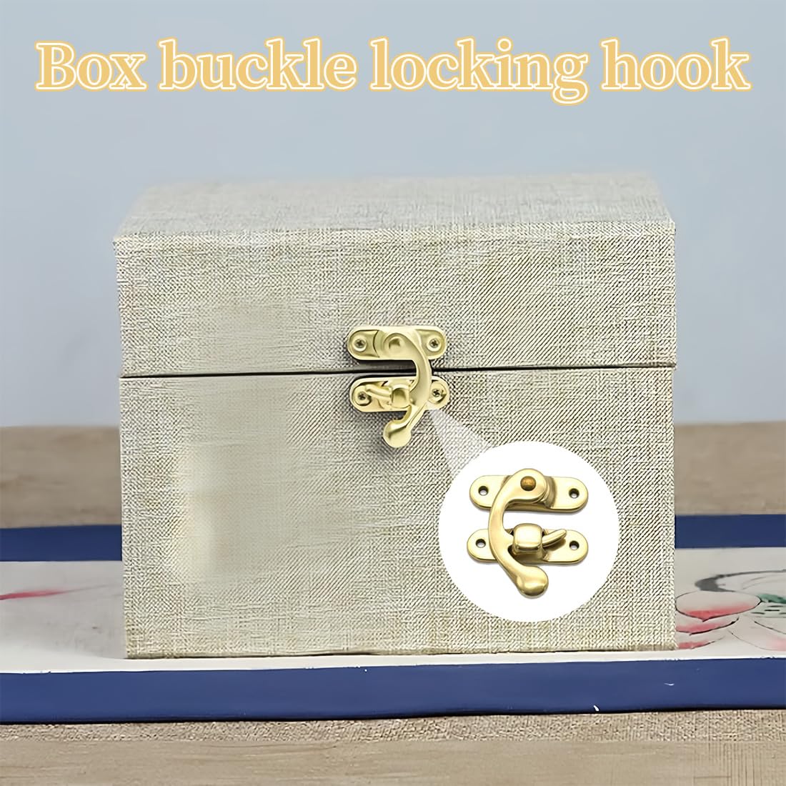8 Pezzi Antico Hasp, Antico Hasp Gancio,Hasp Antico Legno,Gancio a Scatto Hasp,oro Scatola di Legno Hasp,Antico Hasp,Bronzo Hasp,Hasp Gancio,per Portagioie,Scatole Regalo,Scatola in Legno