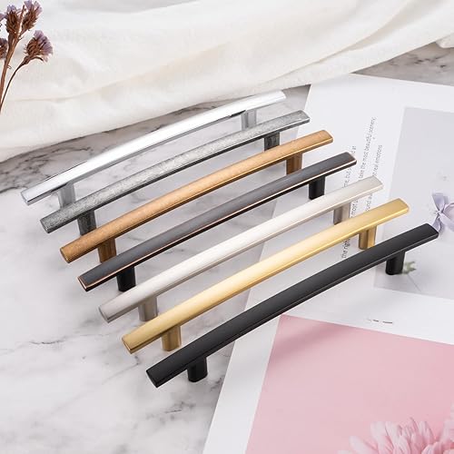 Miniatura 5 de Tirador Caroline ZP2204 con barra curvada de bronce aceitado de 3 pulgadas, tirador de gabinete de cocina, paquete de 10, herrajes sólidos para