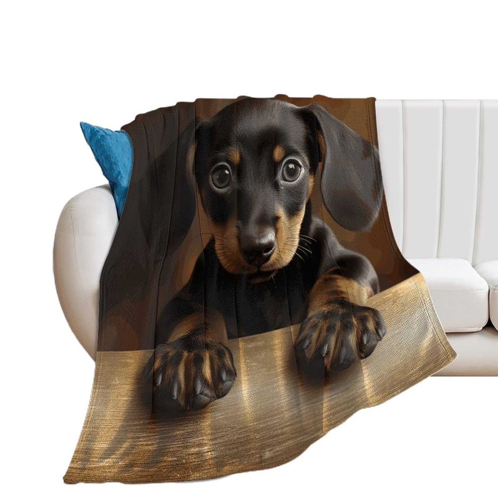Plaid teckel extra large en cadeau pour femme fan de chiens