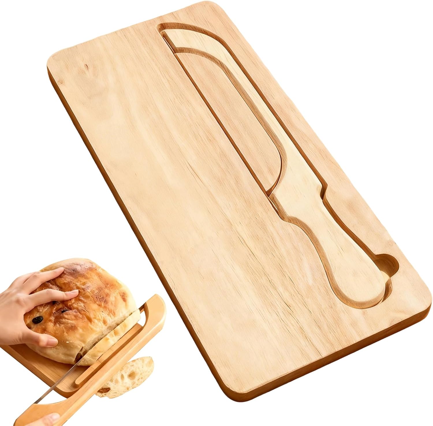 Bread Slicer – Double Sided Bagel Bow Saw with Wooden Breadboard Kit, Ideal for Toast, Cake, Baguettes, Breakfast, Pastry, Chefs, Home Kitchen, or Restaurant Use, Precise and Easy Cutting