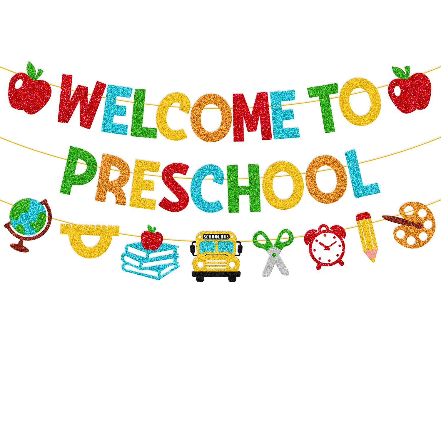 Amazon.com: Welcome to Preschool Banner First Day of Preschool Decorations  Welcome Back to School Theme Classroom Bulletin Board Décor Watch Out  Preschool Here I Come Party Supplies : Office Products