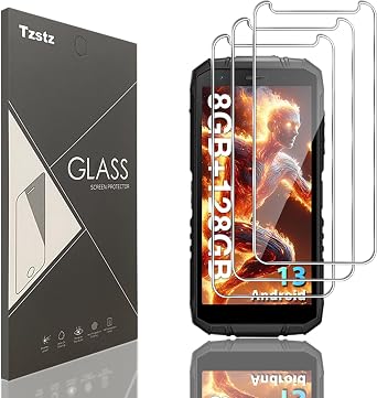 3 Pieces Tempered Glass Screen Protector for DOOGEE S41 Plus/DOOGEE S41 Max/DOOGEE S41T/DOOGEE S41 Pro 9H Hardness Anti-Scratch HD Screen Protector
