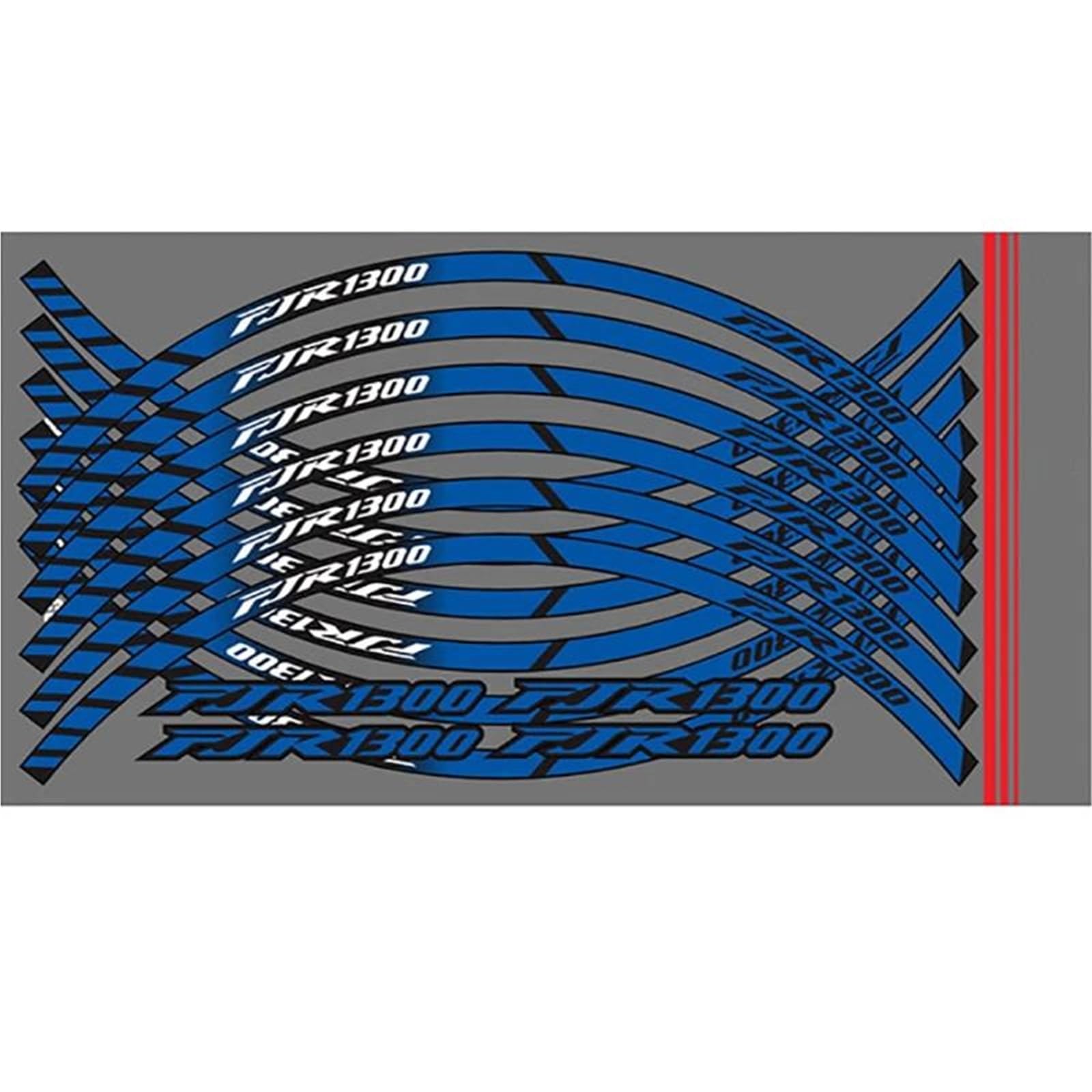 Jganrf Style 4 Motorcycle Wheel Rim Stickers Stripes Reflective Waterproof Tire Front Rear Decal For Fjr 1300 Fjr1300