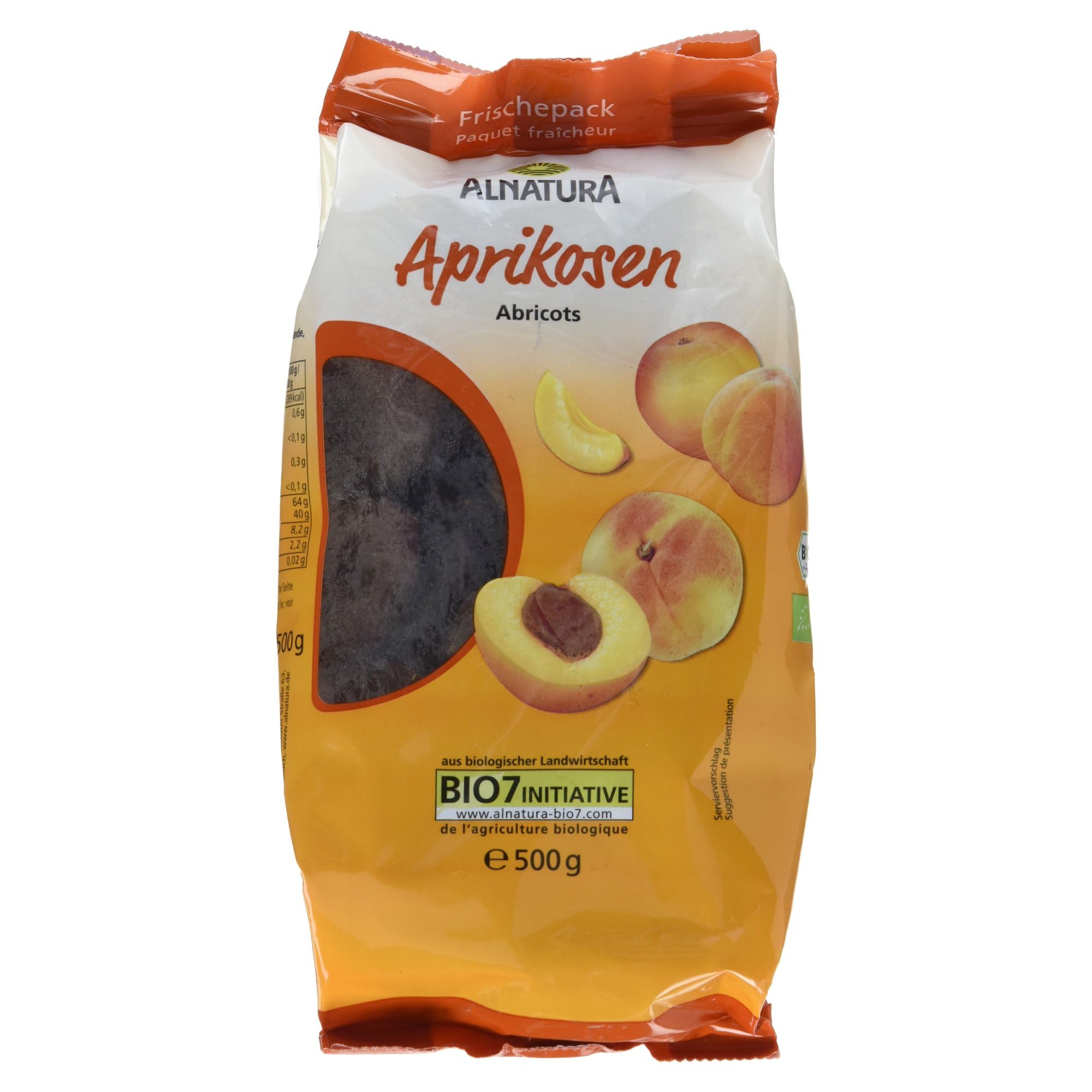 Alnatura Bio Aprikosen getrocknet ohne Stein, 500g (Packung mit 6)