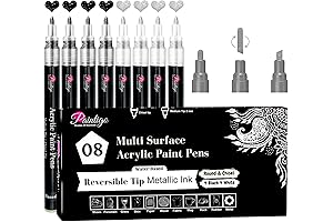 Acrylic Paint Pens: Vivid White & Black in One Pack