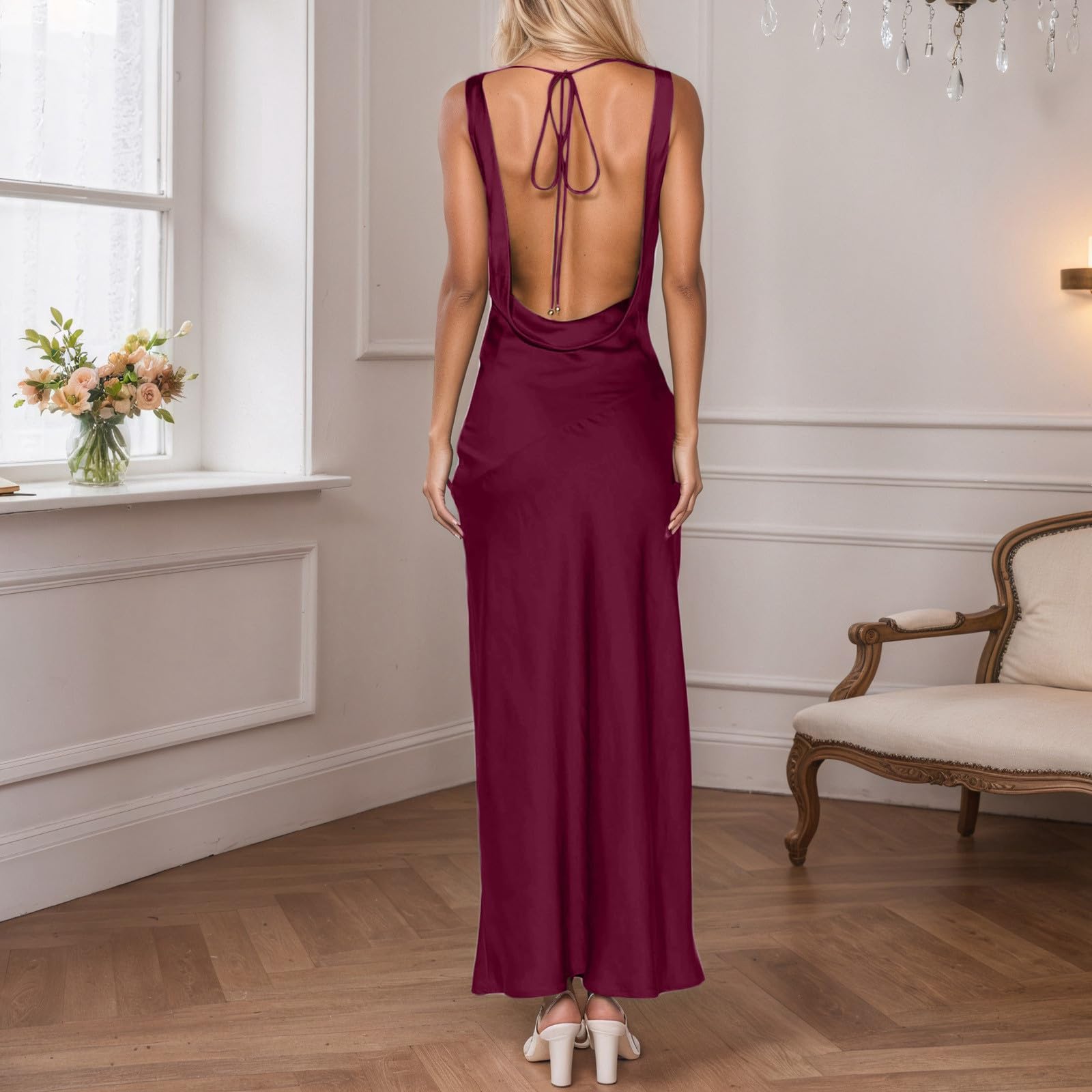 Vestito da Cerimonia Donna Abito Sposa Sexy Damigella Curvy Elegante Dress Schiena Scoperta Sera Gonna Ampia Matrimonio Civile Corto Davanti Lungo Dietro Midi