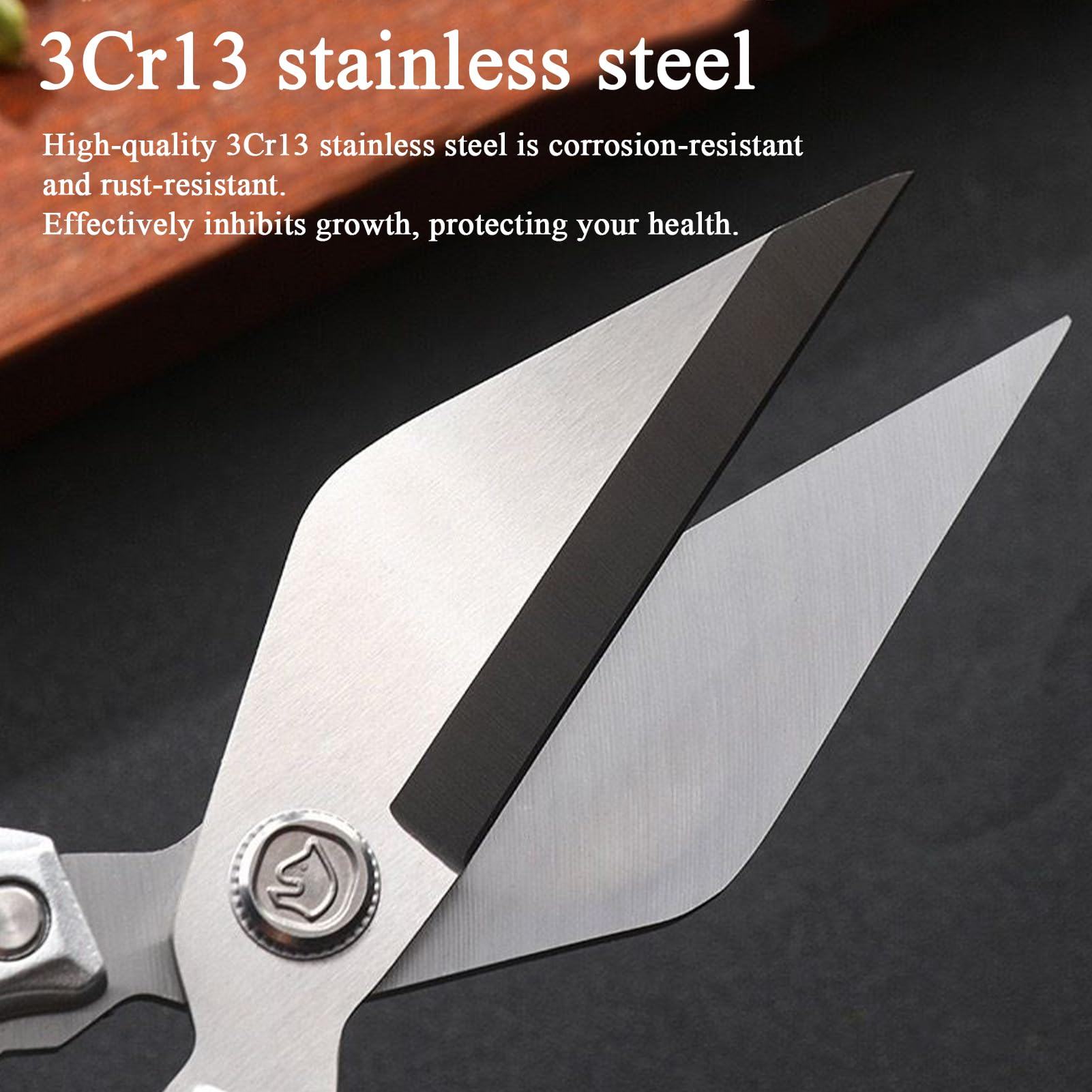 Kitchen Scissors | Stainless Steel Poultry Scissors With Ergonomic Handle | Professional Cutter Kitchen Tools For Cutting Meat Chicken Bone Fish Seafood Vegetable Commercial Turkey