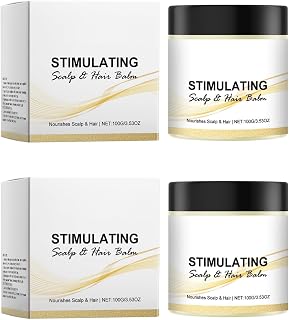 OUKPANE 2Pcs Shea & Mango Butter Scalp Hair Balm - Nourishes Roots, Reduces Hair Loss, Moisturizes Dry Scalp for All Hair Types