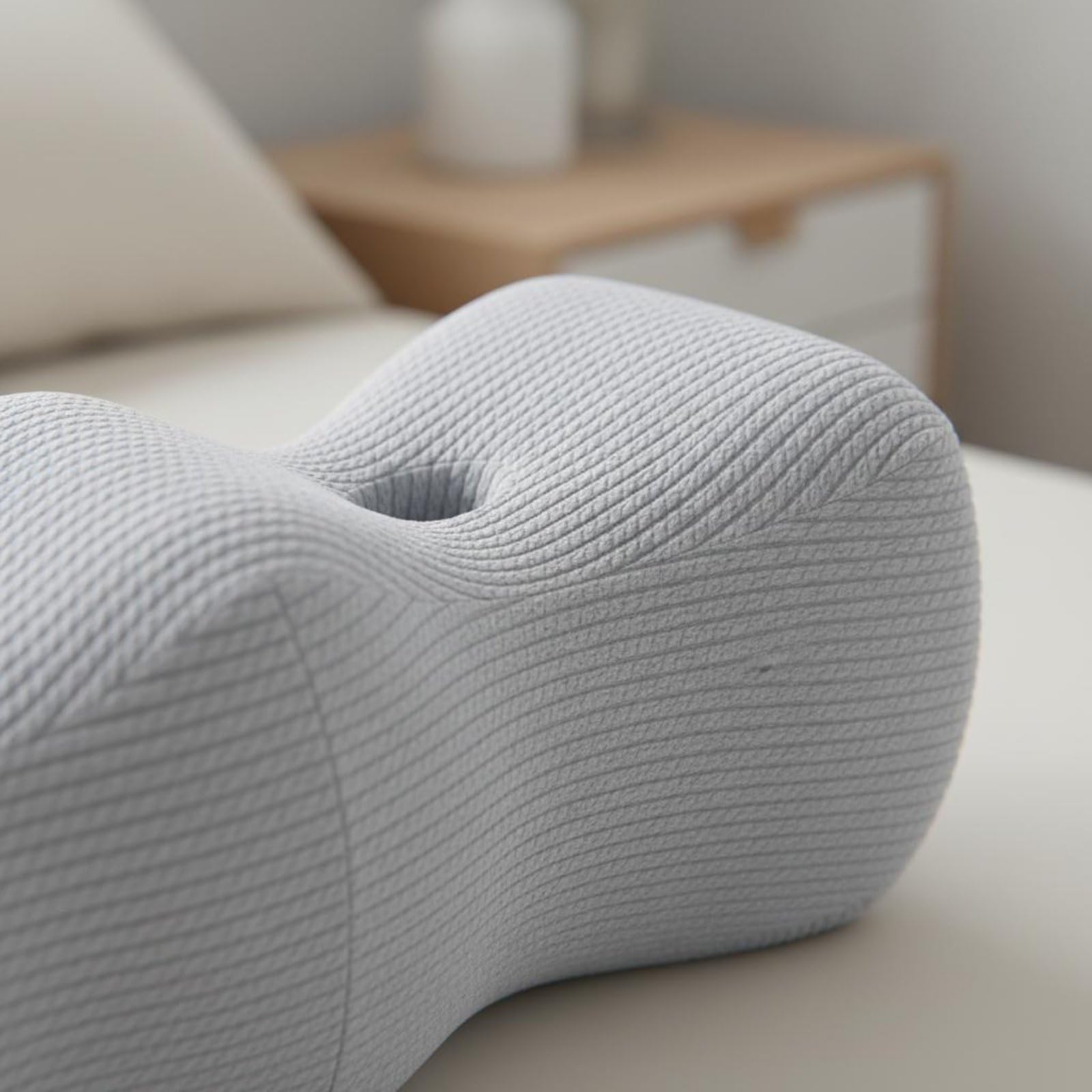 predolo Almohada para Piernas de Espuma Viscoelástica Alivia la Presión Cojín Postural para Dormir Diseño Ergonómico Descansar, Azul Marino