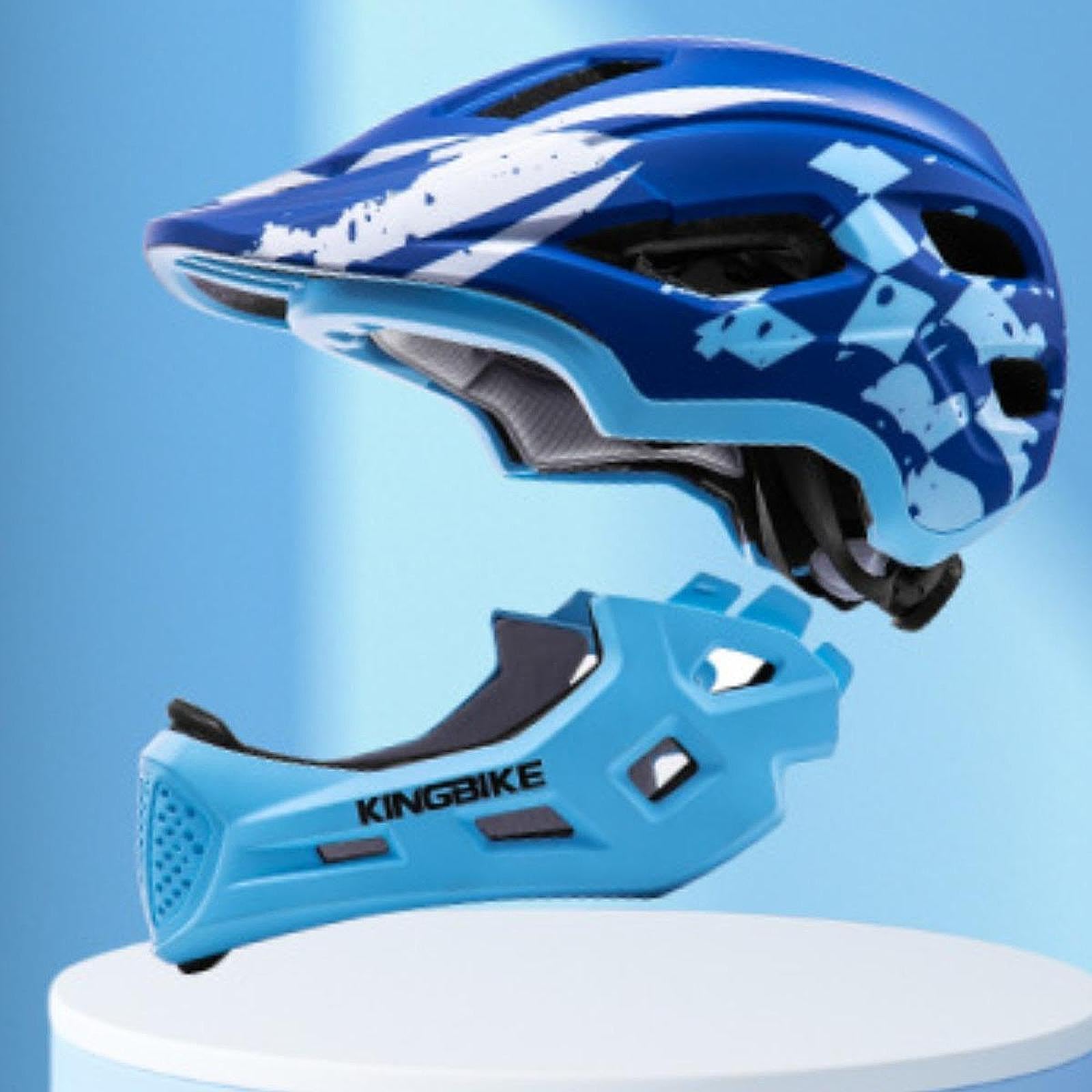 Harilla Casque de Vélo pour Enfants, Casque de Cyclisme pour Skateboard, Accessoires Cyclisme pour Enfants, Casque Intégral Réglable Antichoc pour Skateboard, Vélo, Roller, Bleu