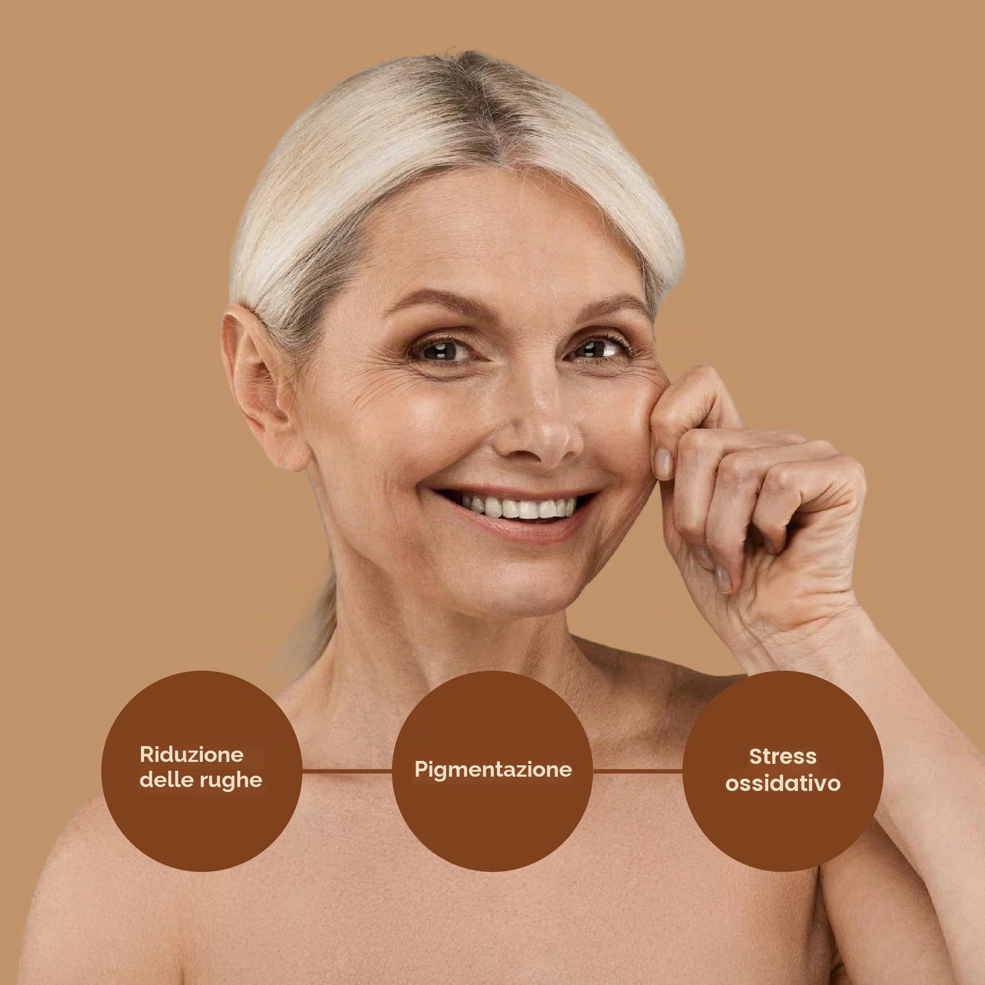 GOLD COLLAGEN New Forte Plus - Integratore con collagene marino idrolizzato e biotina per capelli per pelle e sistema immunitario, vitamina C e acido ialuronico, 1 scatola x 10 bottiglie 50 ml