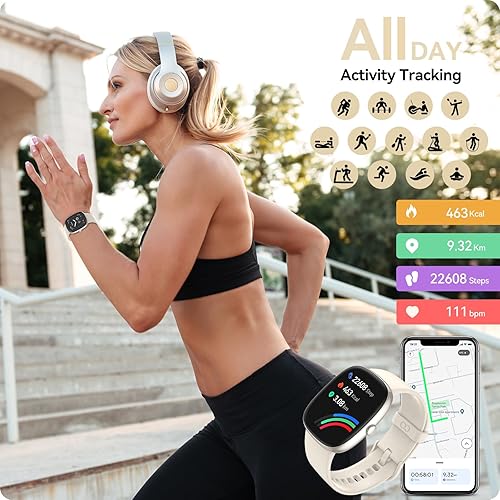 Miniatura 3 de Relojes inteligentes para hombres y mujeres con monitor de oxígeno en sangre de frecuencia cardíaca, seguimiento del sueño, contador de calorías de