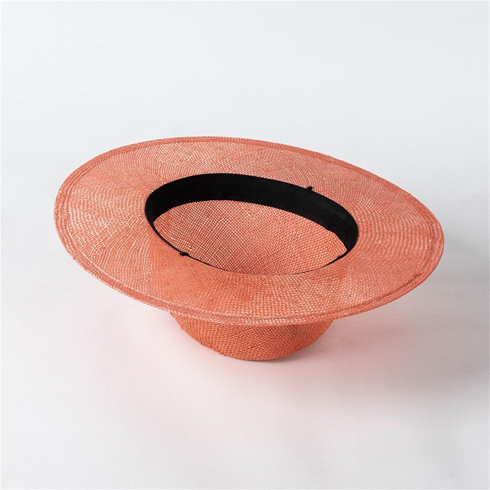 Sombrero de paja natural transpirable para primavera y verano, sombreros de playa, sombreros de sol de moda, simple, liso, teñido, fedoras de jazz