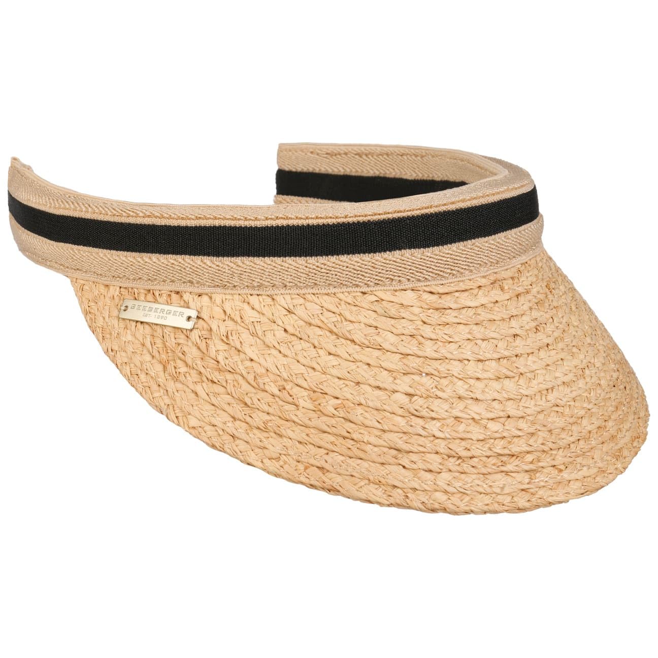 Seeberger Women's Nature Raffia Visor - Golf Cap Sun Tennis With Peak Spring-Summer Summer - One Size
