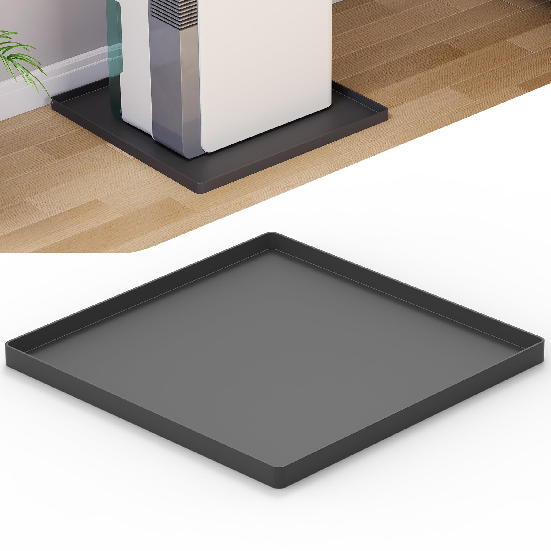 Alfombrilla deshumidificadora para deshumidificadores del hogar, bandeja de drenaje grande para deshumidificador que evita fugas, bandeja de drenaje de humidificador de silicona