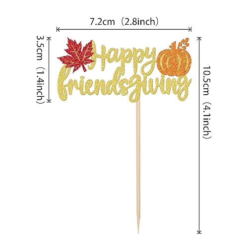 Miniatura 4 de 24 piezas de decoración para cupcakes con purpurina para el Día de Acción de Gracias, decoración de tartas, decoración de tartas de cumpleaños,