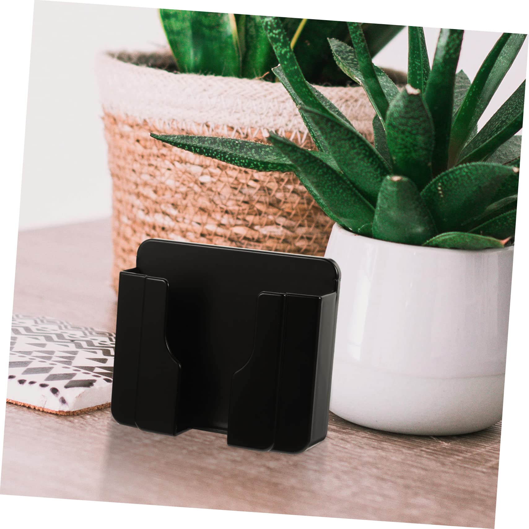 Gatuida Supporto per Smartphone da Muro Adesivo Foro per Cavo di Ricarica, Leggero e Stabile per Ufficio Cucina Bagno, Design Semplice ed Elegante in Pc