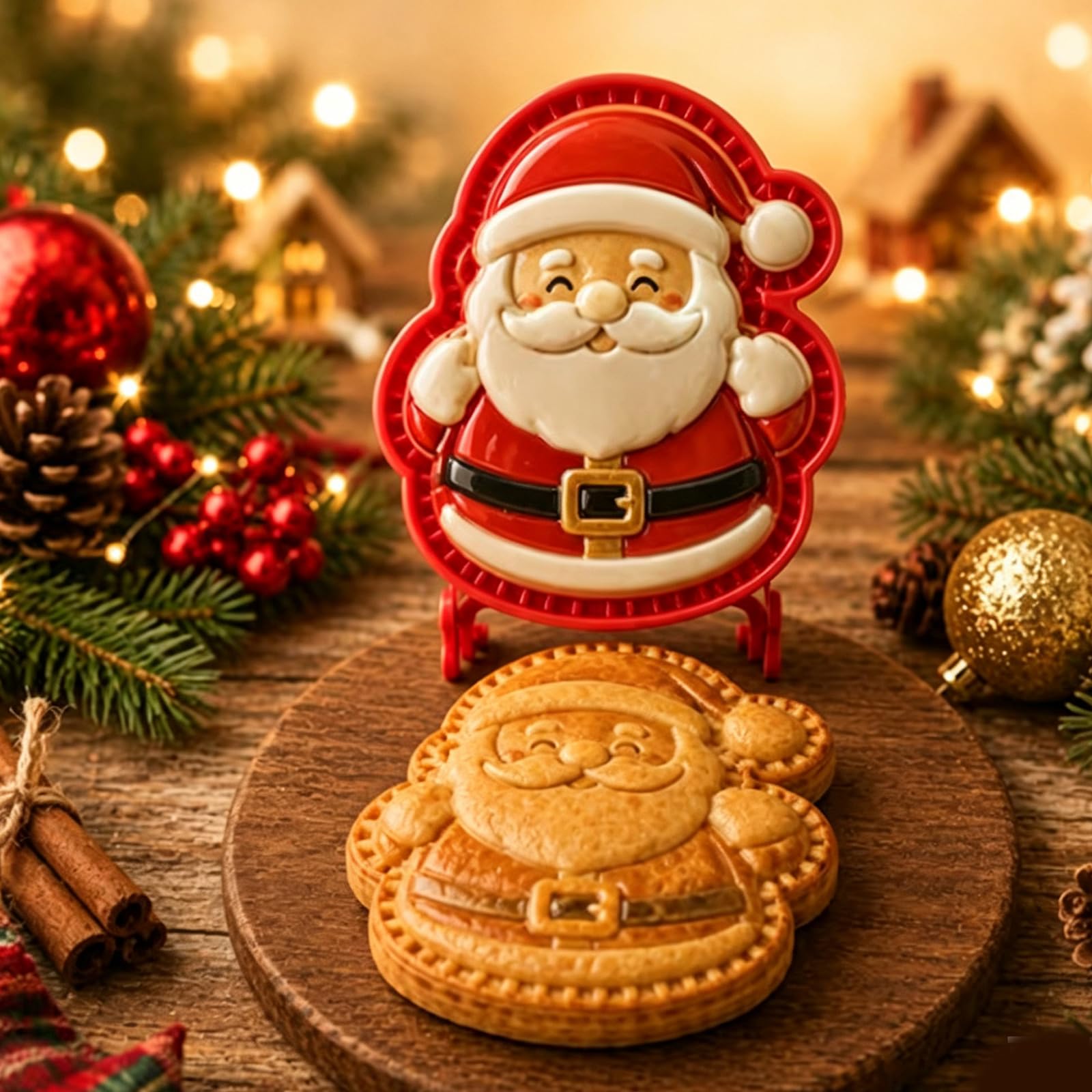 Set di mini stampi per torta di Natale riutilizzabili in rilievo
