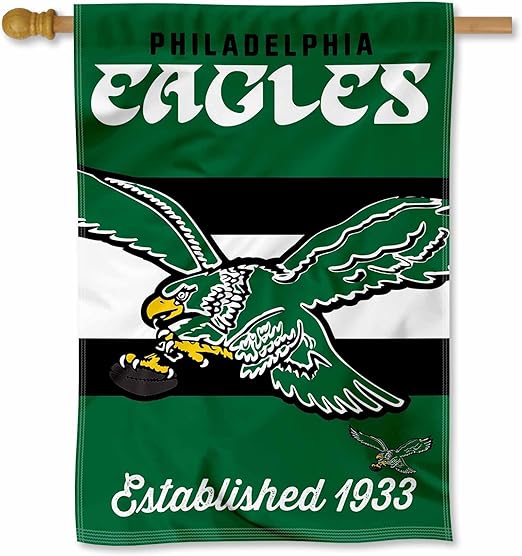 WinCraft Philadelphia Eagles Vintage Throwback Retro Double Sided Banner Flag