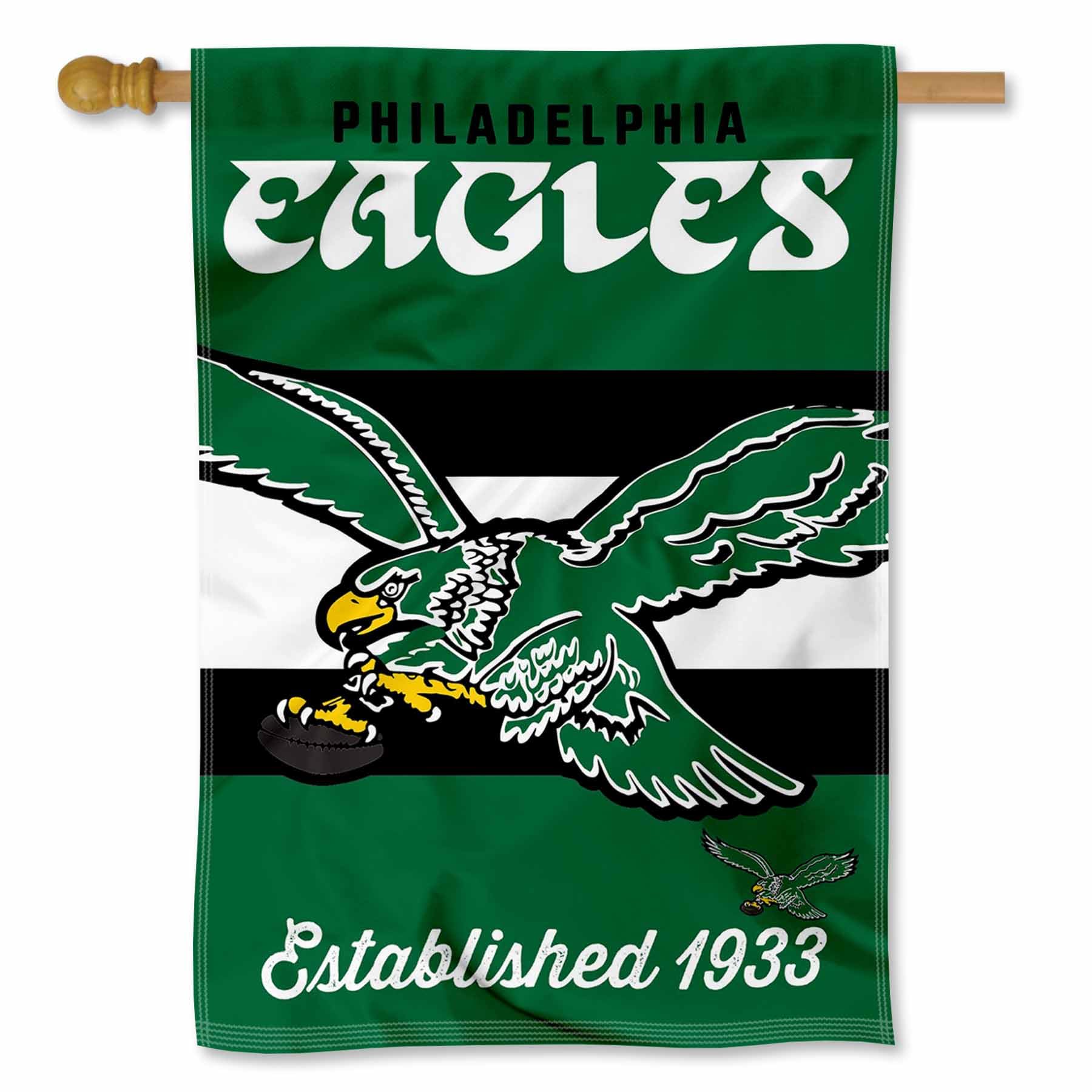 WinCraft Philadelphia Eagles Vintage Throwback Retro Double Sided Banner Flag