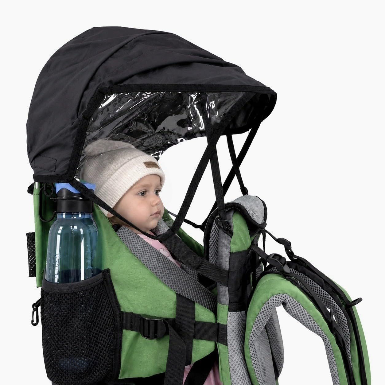 Lil' Boss Sac à Dos Porte-Bébé Randonnée Ergonomique, FASports Porte-Enfant 20–25 kg avec Capote Pluie et Soleil, 50 x 38 x 90 cm