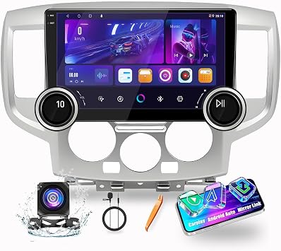 for Nissan Nv200 2009-2012 Display Knobs CarPlay/Android Auto Autoradio Android FM Radio Car Navigation Stereo Pad Player GPS 10.1" QLED Touch Screen BT WiFi 2 Din Headunit Tablet Quad Core 2G+64G