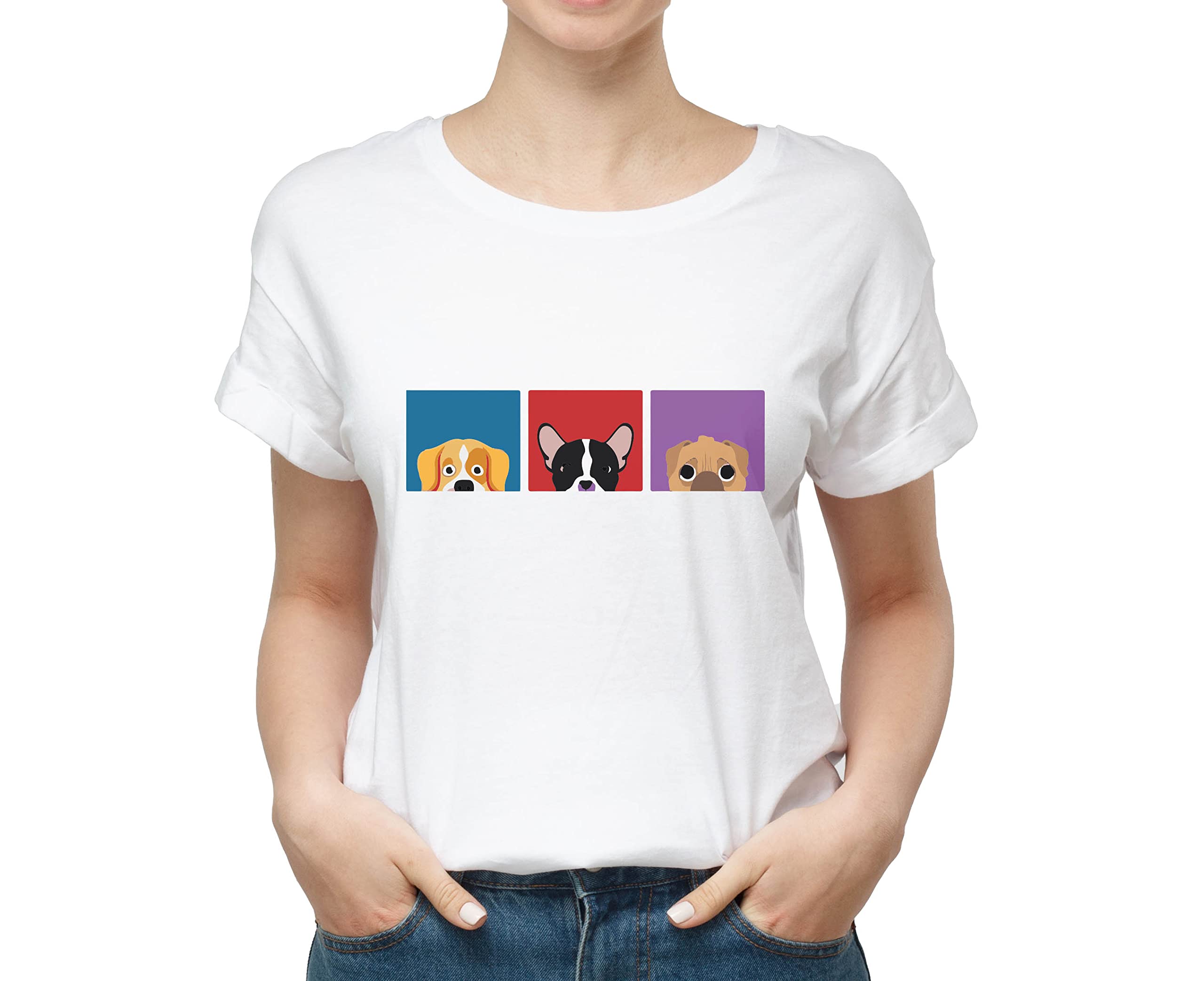 ZapCap Mart 3 Dog Breed 100% Cotton Round Neck Printed T Shirt for Men Women, Dog Lover t Shirt, Dog Pattern t Shirt, Pet Lover t Shirt, Pug Lover White (B0C6N2HBP6) Amazon Price History, Amazon Price Tracker