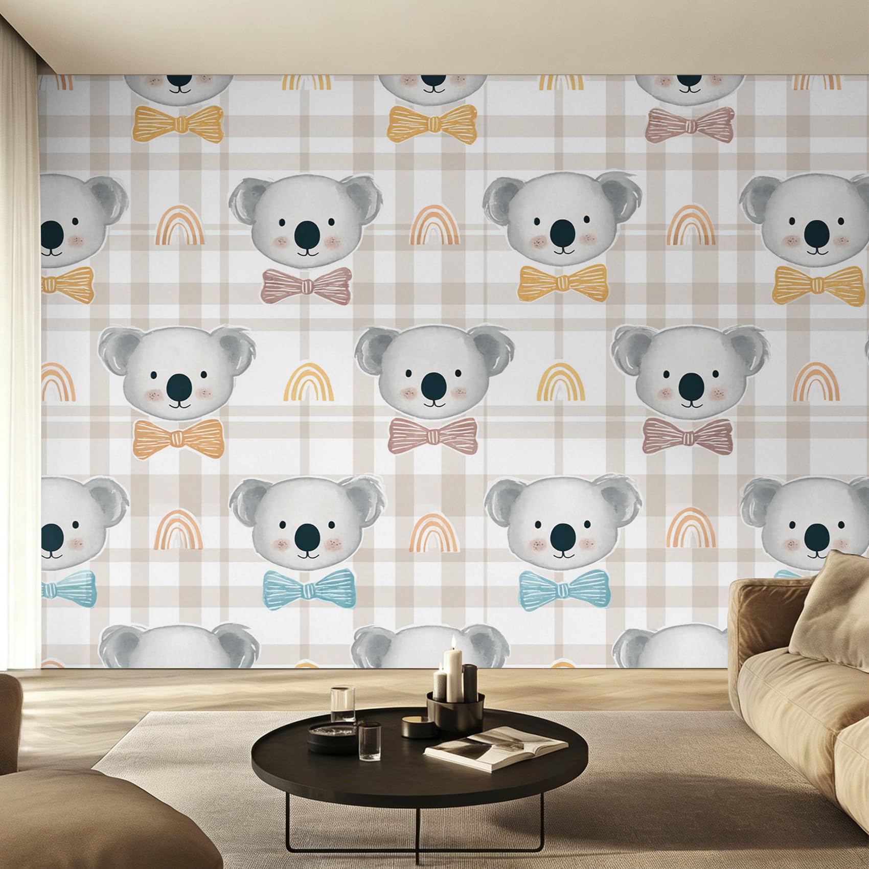 Papier peint panoramique koala buffalo deco murale salon chambre 396x280