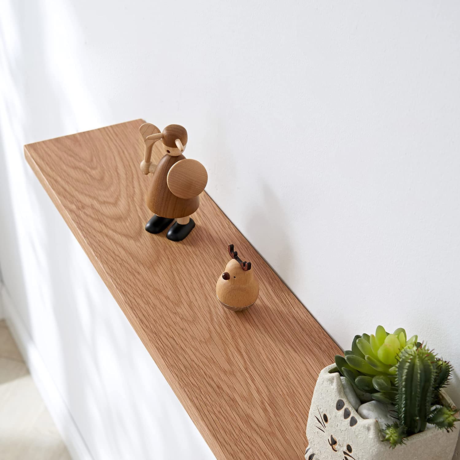 Schweberegale Set 2-teilig – 40,6 Cm Breit, 23,6 Cm Tief, Rustikal Hellbraun Für Wandmontage