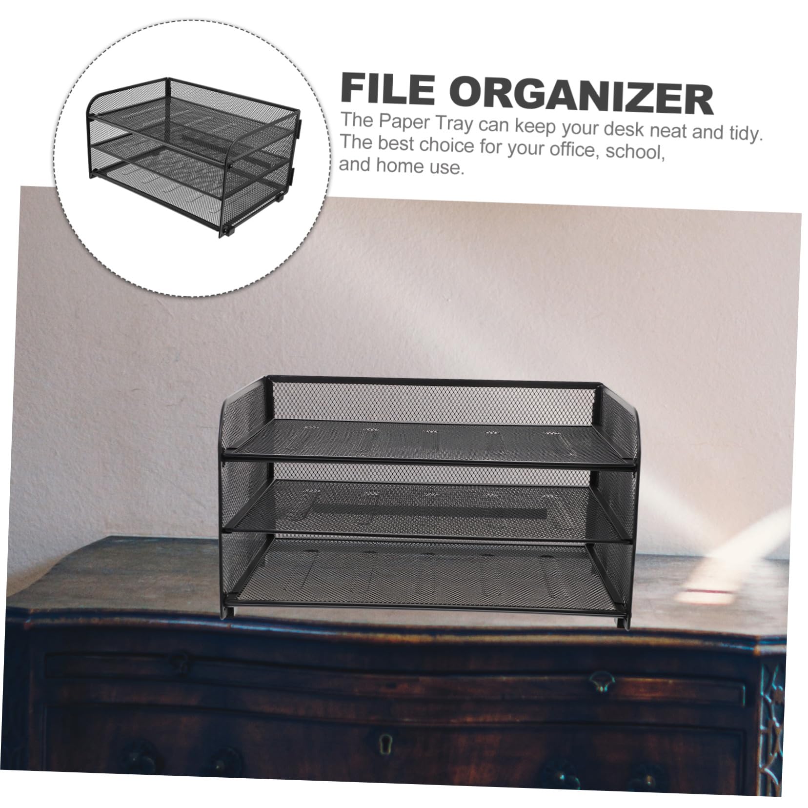 TOPBATHY Organizzatore Documenti Da Scrivania In Metallo Smontabile Porta Cartelle Multiuso Per Ufficio Casa Desktop Holder