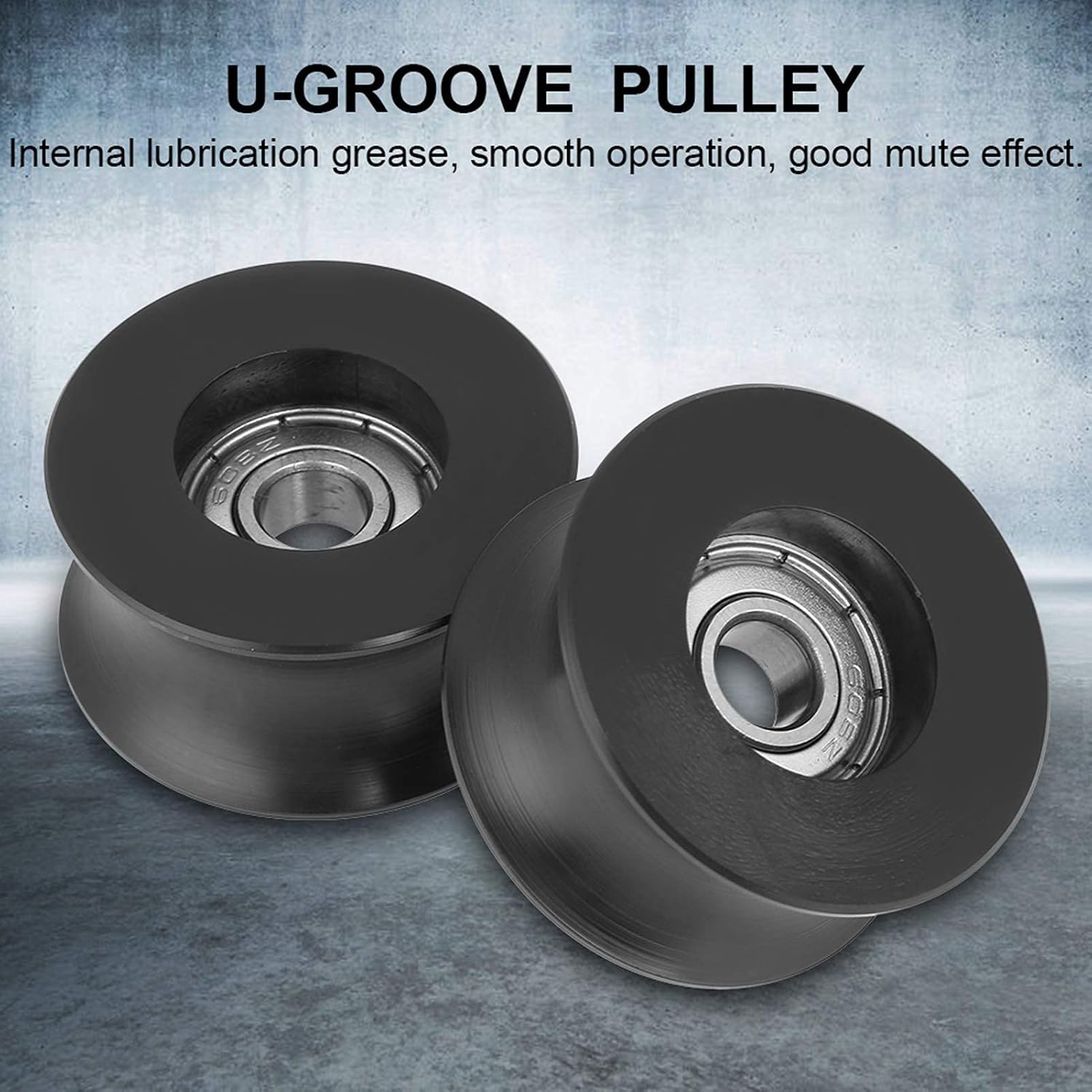 4pcs U Type Groove Pulley, Pulley Rolling Bearing Roller Guide U Groove Wheel for Doors, Windows, Driving Mechanical Equipment, 8 x 40 x 20mm / 0.3 x 1.6 x 0.8in