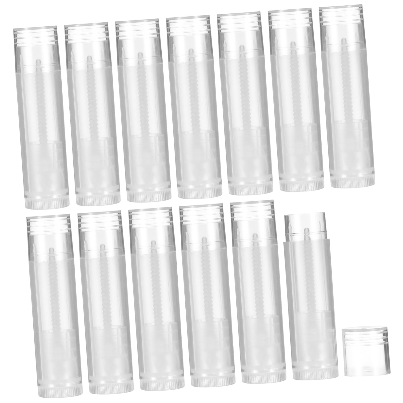 NULYLU Diy Tubes 50pcs Empty Lip Containers with Push Wheel Perfect for Cosmetics Storage