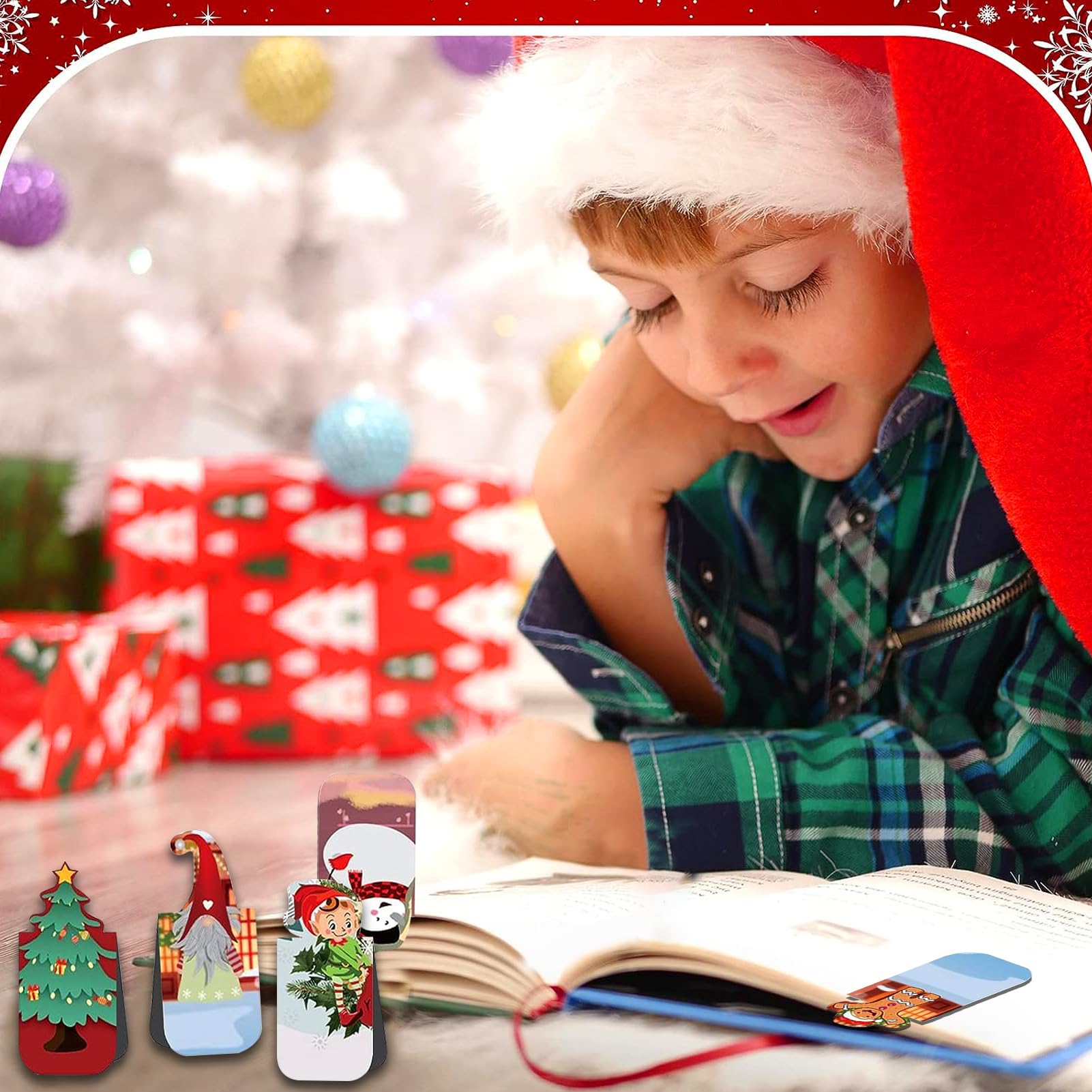24 Stück Magnet Lesezeichen, Weihnachtswichtel Mag Produktbild-Vorschau 2
