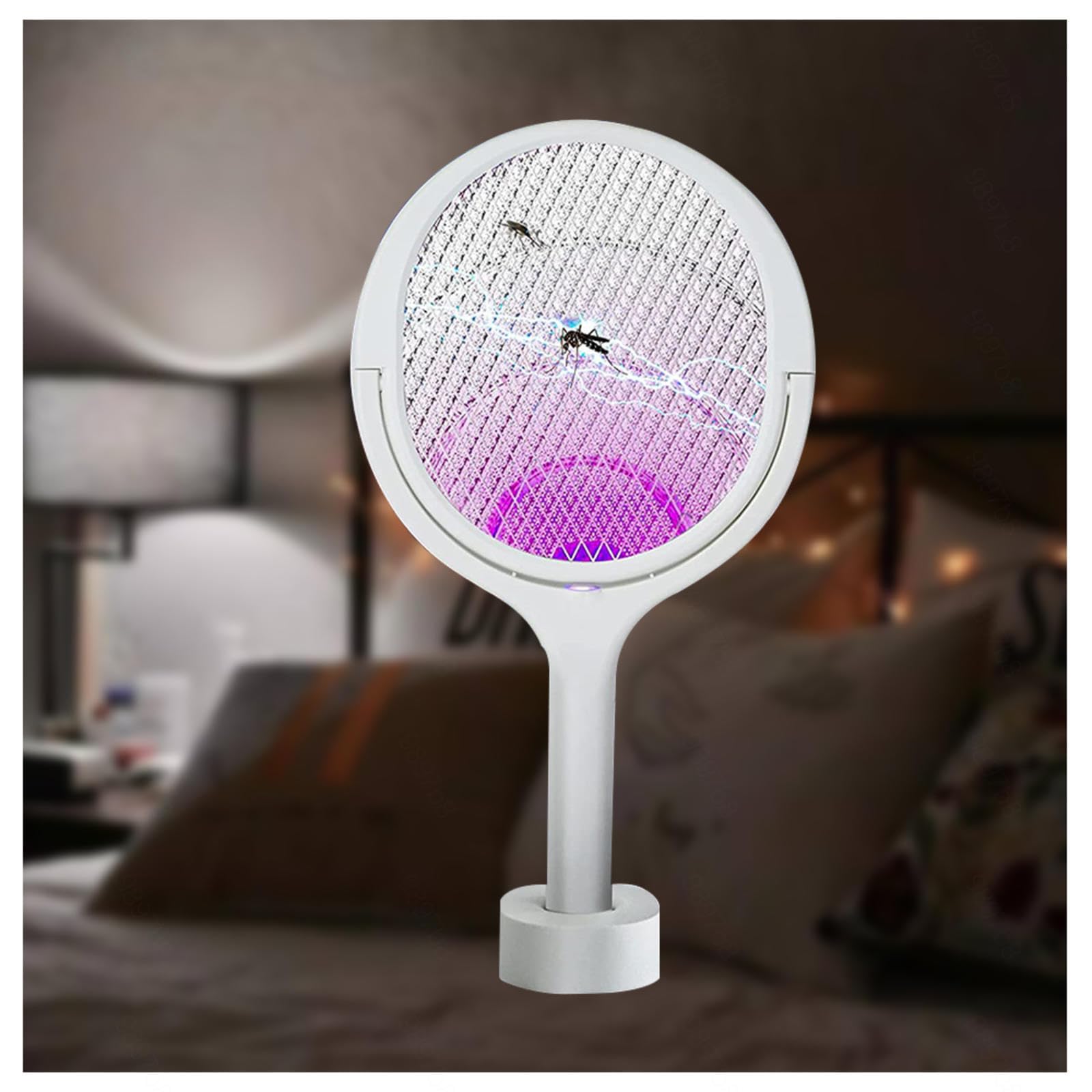 FAXIOAWA Racchetta da Mosca elettrica Scacciamosche 5 in 1 Racchetta da Mosca Multifunzione elettrica Nessuna radiazione e nessun Danno Scacciamosche Economico Adatto per la Camera familiare