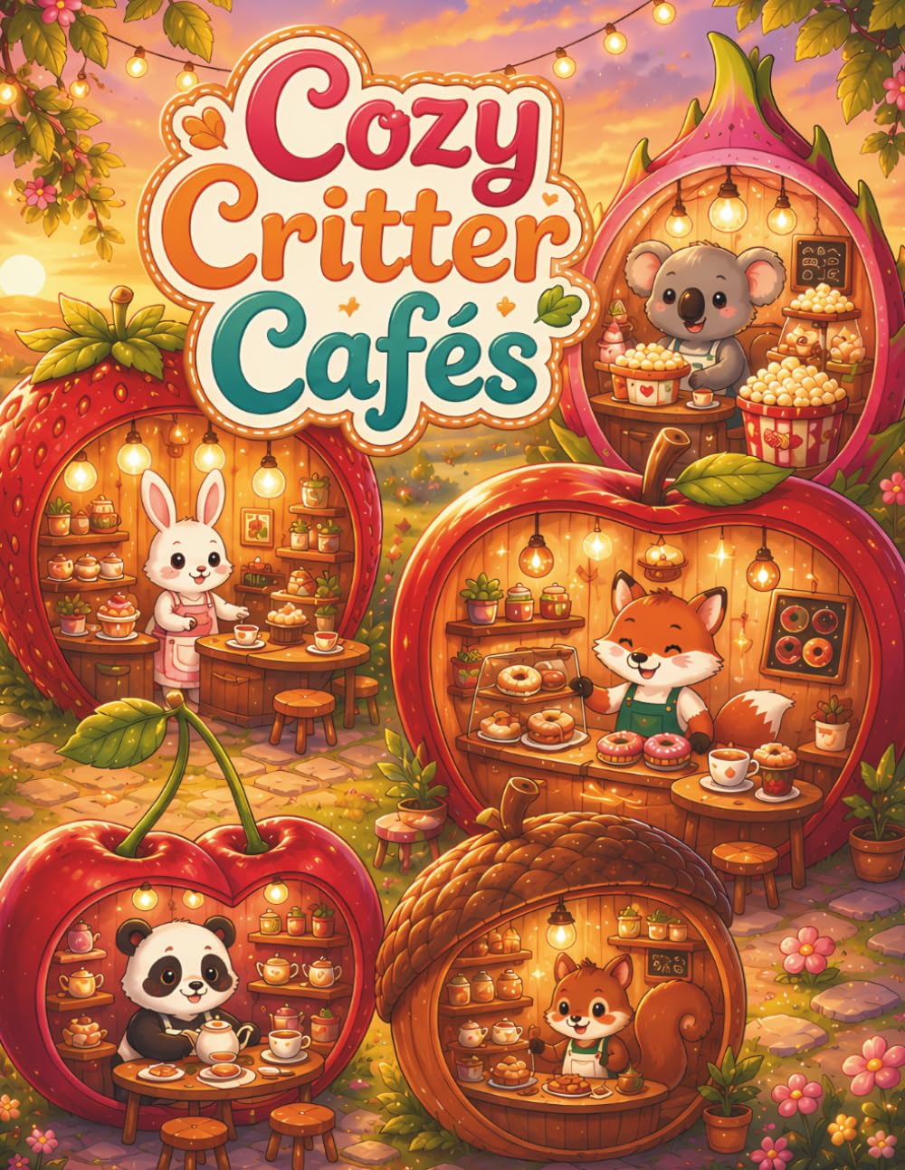 Cozy Critter Cafés: A Sweet and Simple Coloring Book
