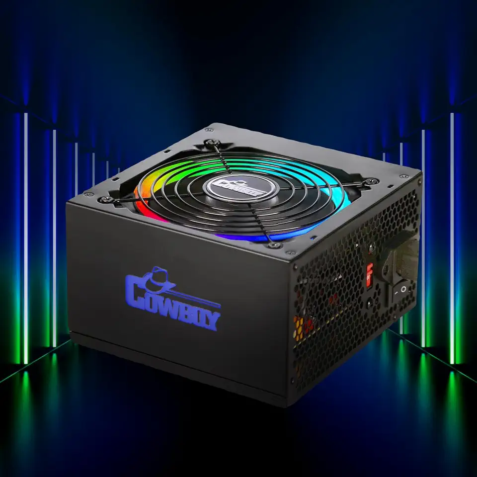 Fonte PC 600W RGB 7 Cores, Conectores ATX20+4/SATA/IDE/FDD + Proteções OVP/OCP/SCP/OTP – Segurança e Resistência para Gamers