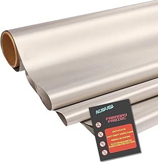 Faraday Fabric Nickel Copper Faraday Cloth DIY Faraday Cage, Faraday Blanket Fabric (43" x 118" (3 1/4 Yards))