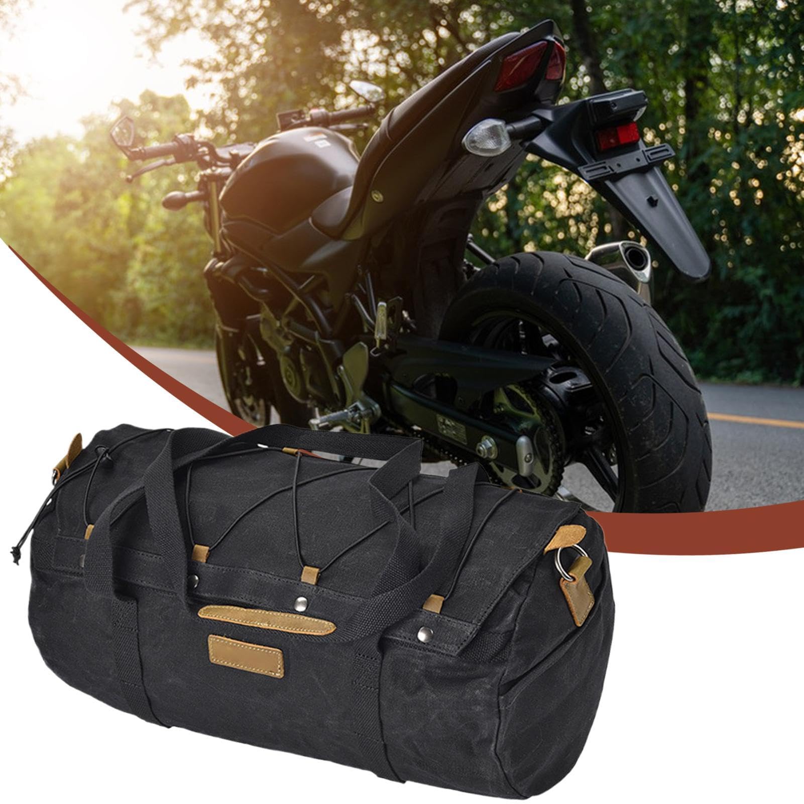 Borsa da viaggio in moto, borsa per bagagli in moto Backpack di stoccaggio | per cicli esterni impermeabili retrò con cerniera e fibbia per vari