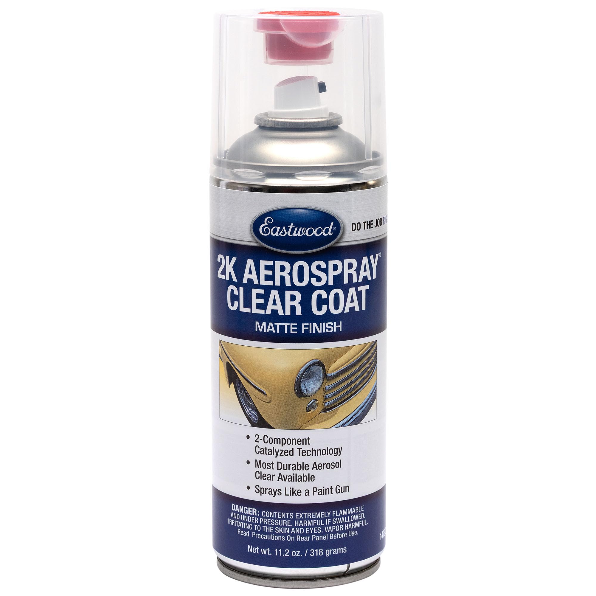 2K AeroSpray Automotive Spray Paint Matte Clear Coat | 11.2 oz Aerosol | 1 Pack