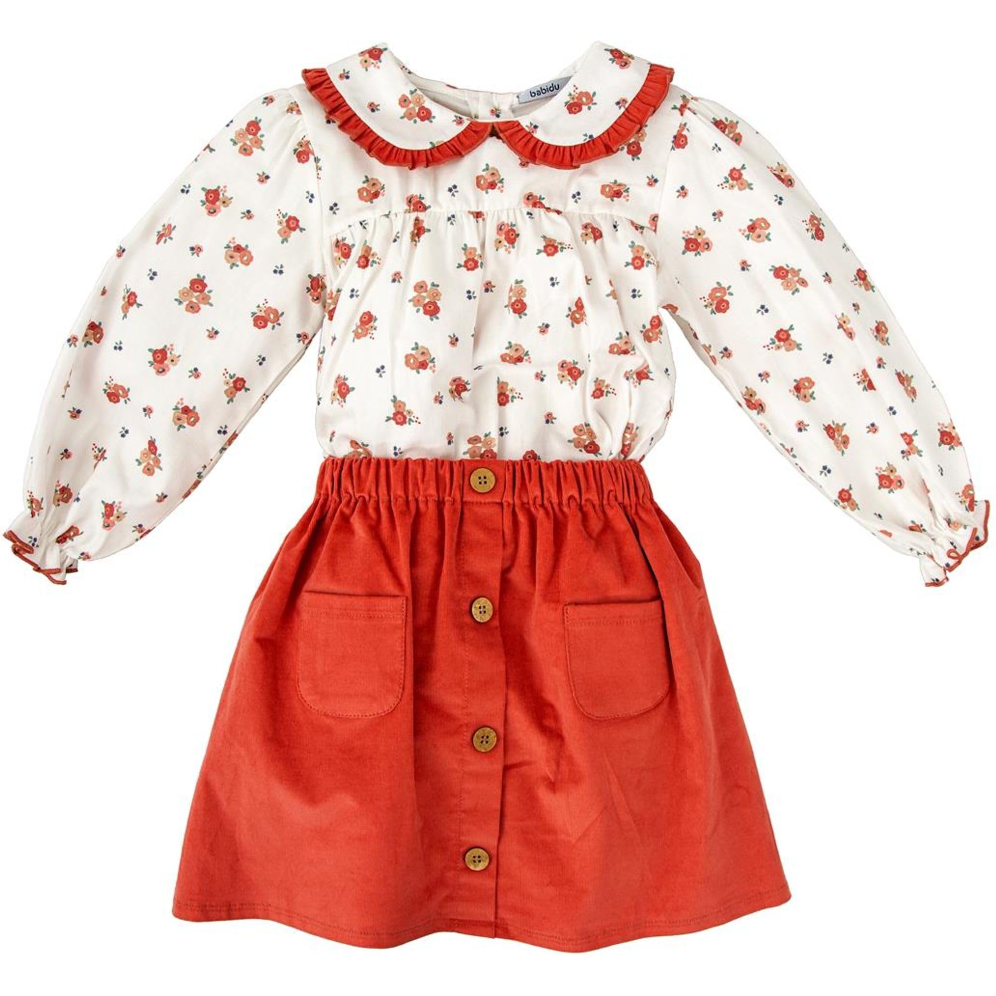 BABIDU Conjunto Niña Dos Piezas de Algodón, Diseño Suave y Transpirable, Ideal para Recién Nacido, Uso Diario